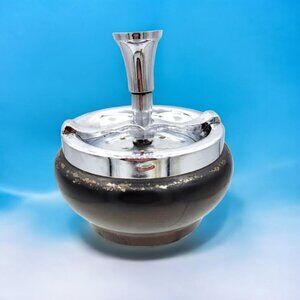 MCM Vintage Spin Down Ashtray Metal Bar Accessories